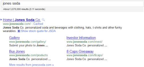 jones-soda-google-sitelinks-2011 jones-soda-google-sitelinks-2011