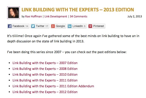 Link Building With The Experts