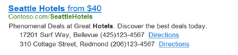 Bing Local Ad Extension