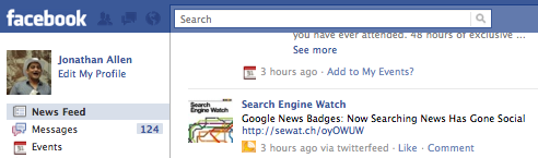 Facebook testing locked navigation bar