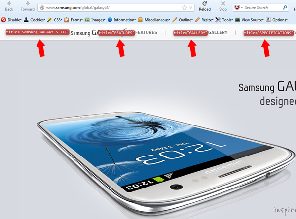 Web Developer Title Attributes Web Developer Title Attributes