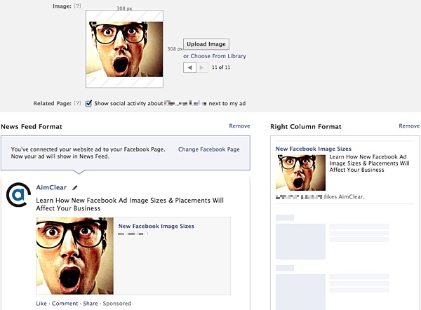 Facebook Traditional Ad Preview