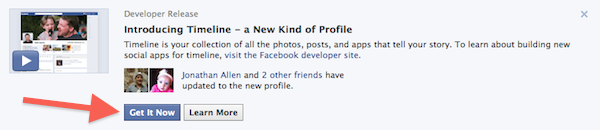 Activate the New Facebook Timeline Profile Page