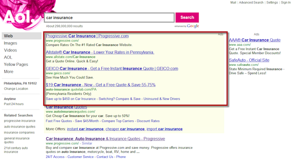aol-car-insurance-serp