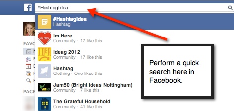 Facebook Hashtag Search