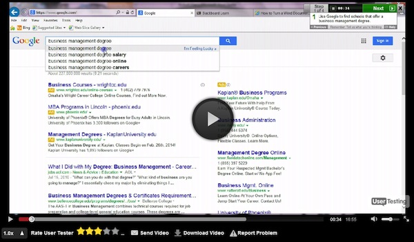 UserTesting Category tests UserTesting Category tests