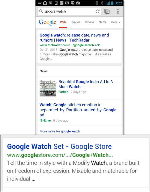 Google Watch search results Google Watch search results