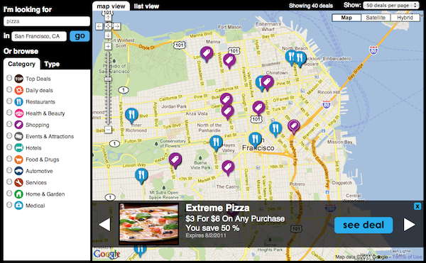 The Dealmap San Francisco Pizza