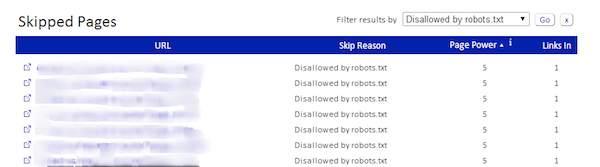 Siteliner Skipped Pages
