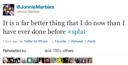 Pre-tweet before Murdoch Custard Pie