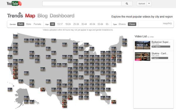 YouTube Trends Map Puppy Love