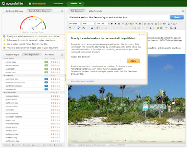 InboundWriter Competitive Data