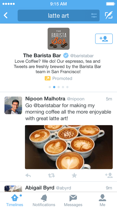 Twitter Promoted Account in search Twitter Promoted Account in search