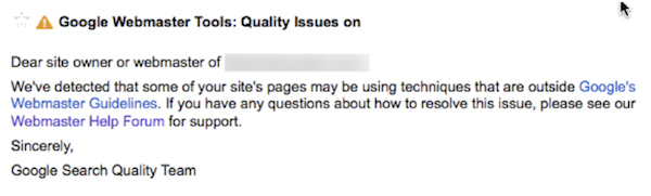 google-warning-quality-issues