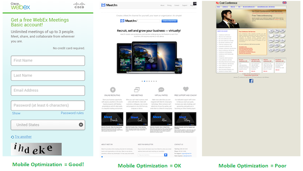 3 Mobile Landing Pages 3 Mobile Landing Pages