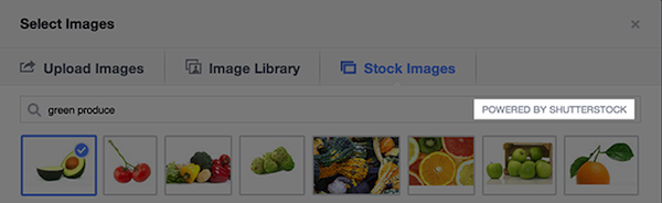 Facebook Ads Powered by Shutterstock