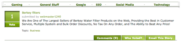 Example of directory spam Example of directory spam