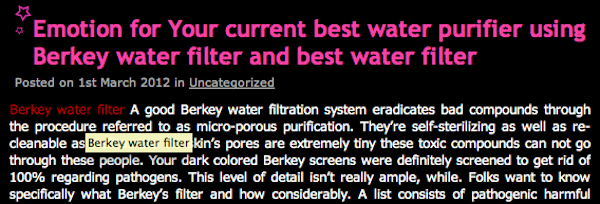 Example of spun content Example of spun content