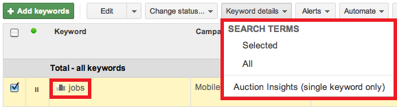 adwords-auction-insights-single-keyword-only