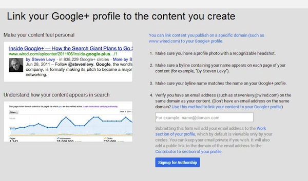 Link Your Google Profile to Your Content
