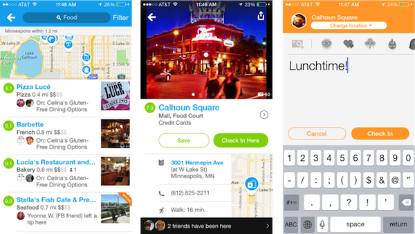 Foursquare Swarm Check-in