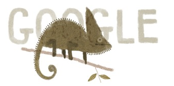 Google Doodle Earth Day Veiled Chameleon