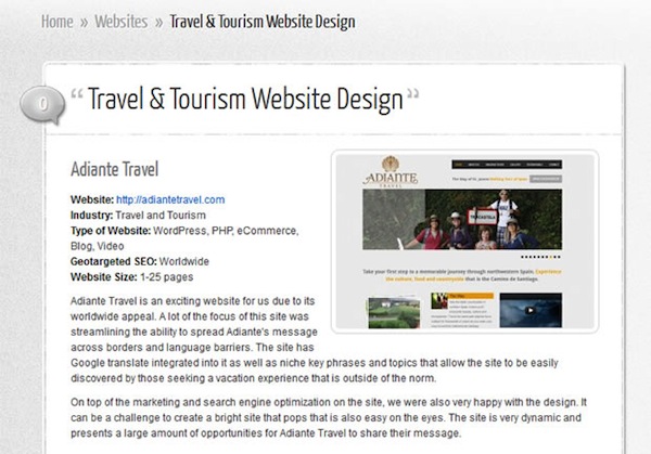 Travel and Tourism Website Design Portfolio