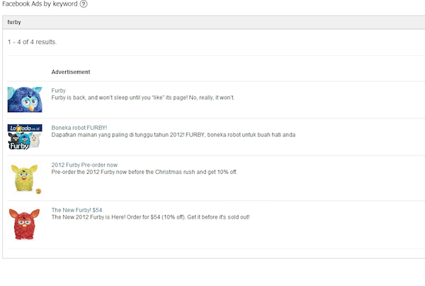 furby-facebook-ads-by-keyword