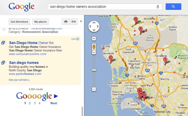 google-maps-san-diego-home-owners-association