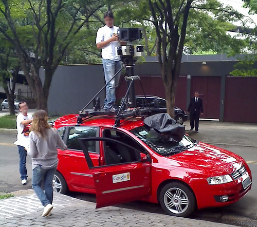 Google Streetview Red Car