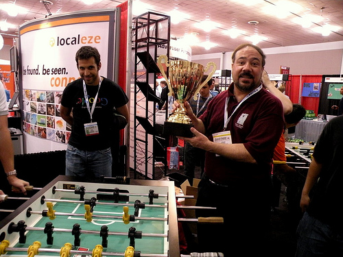 Foosball match at SES San Jose 2008.jpg