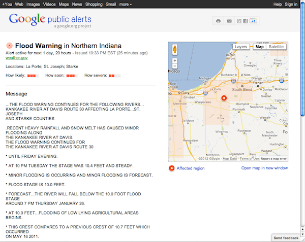 Google Public Alerts Google Public Alerts