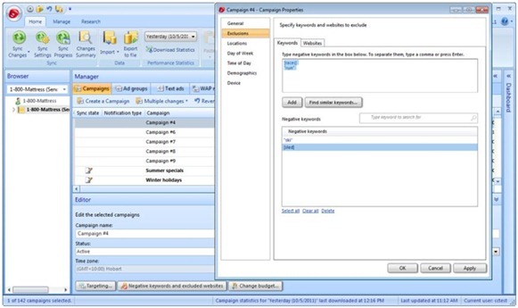 adcenter-exact-match-negetive-keywords