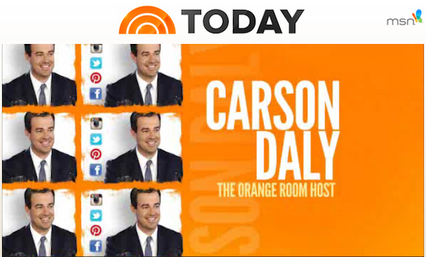 Today Show Orange Room Host Carson Daly