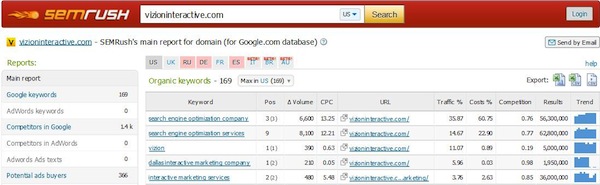 semrush-main-report-vizion