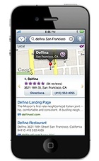 Yahoo Mobile Search on IPhone