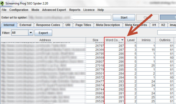 Word Count Audit Word Count Audit