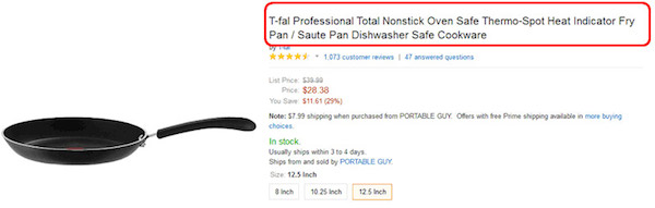 T-Fal Amazon Content