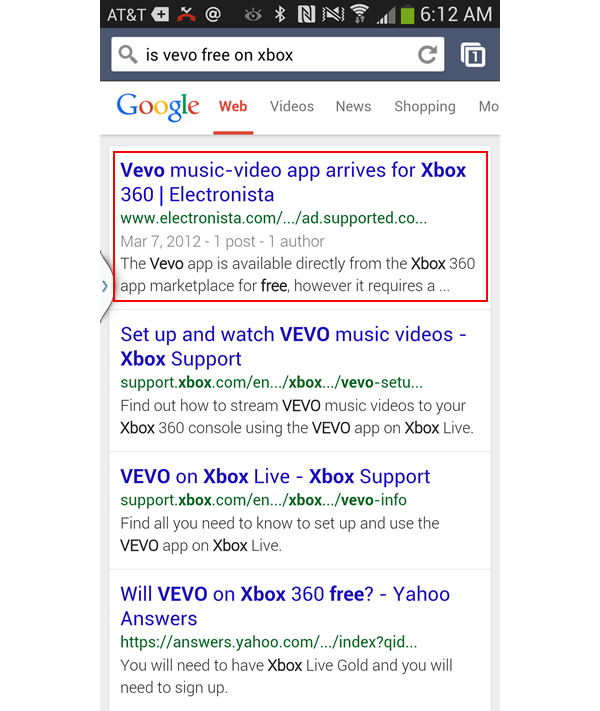 Is Vevo Free on Xbox Mobile Search Results
