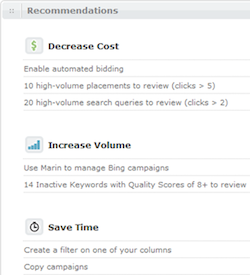 Marin Next recommendations