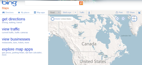Bing's New Maps User Interface Bing's New Maps User Interface