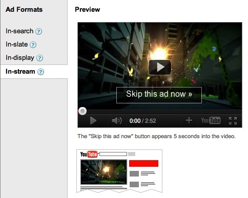 AdWords TrueView Video Ad Positions on YouTube