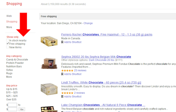 google-shopping-filter-options