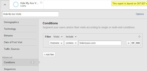 Advanced Segment for Hostname Advanced Segment for Hostname