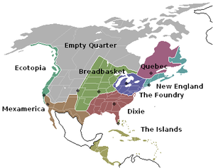 A map illustrating the w:Nine Nations of North...